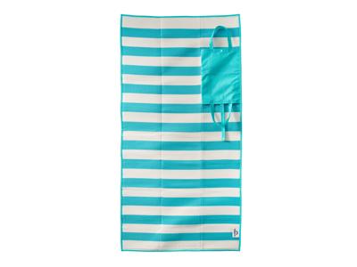CRIVIT Strandmat 90 x 180 cm (Turquoise/wit)