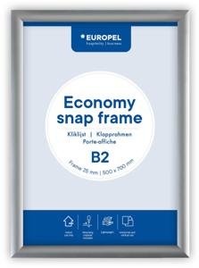 Europel clicklijst Economy, lijst 25 mm, ft B2, zilver
