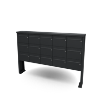 Multibox brievenbus 5 breed 3 hoog zwart - Geroba