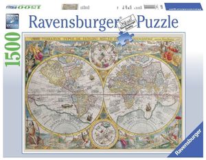 Ravensburger puzzel 1500 stukjes Wereldkaart 1594