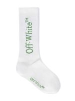 Off-White Kids chaussettes à logo Bookish en jacquard - Blanc