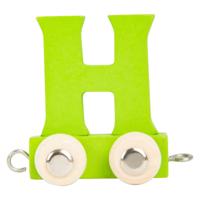 Small Foot - houten lettertrein groen - h - 12 stuks