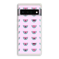 Smiley watermeloenprint: Google Pixel 6 Pro Transparant Hoesje