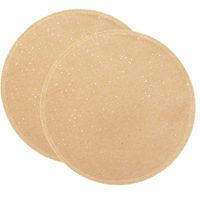 Placemats/onderleggers - 6x - goud - rond - D38 cm - glitters - jute