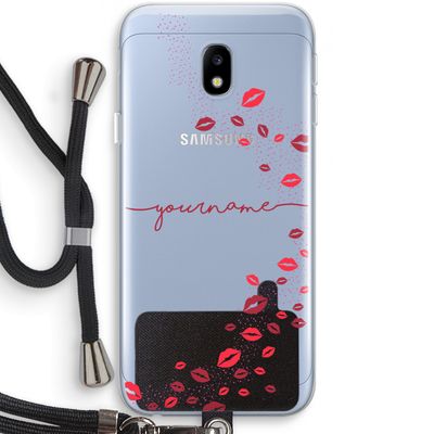 Kusjes: Samsung Galaxy J3 (2017) Transparant Hoesje met koord