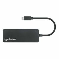 Manhattan 168410 interface hub USB Type-C 5000 Mbit/s Zwart - thumbnail