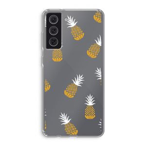 Ananasjes: Samsung Galaxy S21 FE Transparant Hoesje