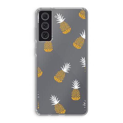 Ananasjes: Samsung Galaxy S21 FE Transparant Hoesje