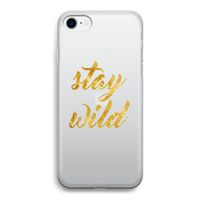 Stay wild: iPhone SE 2020 Transparant Hoesje