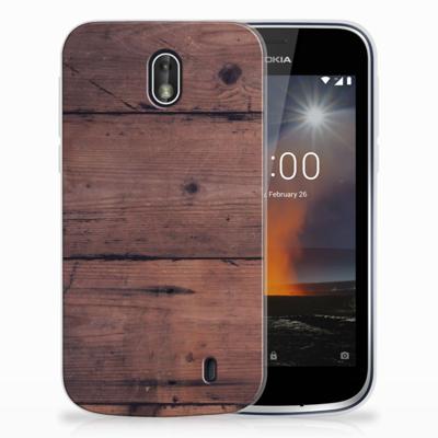 Nokia 1 | Bumper Hoesje | Old Wood