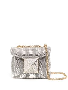 Valentino Garavani Pre-Owned mini sac à bandoulière One Stud - Argent