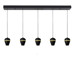 Hanglamp Singapore zwart 5 lichts