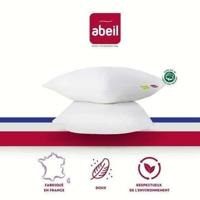 ABEIL Set di 2 cuscini comfort organici - 60 x 60 cm - bianchi
