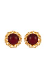 Susan Caplan Vintage boucles d'oreilles à cabochon (années 1990)