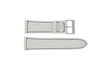 Nautica horlogeband A19567G Leder Wit 22mm + blauw stiksel