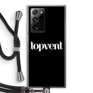 Topvent Zwart: Samsung Galaxy Note 20 Ultra / Note 20 Ultra 5G Transparant Hoesje met koord