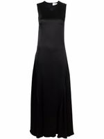 AMI Paris robe longue à détail d'empiècement - Noir