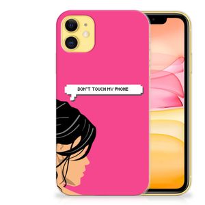 Apple iPhone 11 Silicone-hoesje Woman Don't Touch My Phone