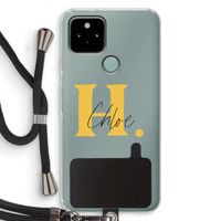 Amber Script: Pixel 5 Transparant Hoesje met koord