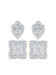 DE BEERS boucles d'oreilles Enchanted Lotus en or blanc 18ct