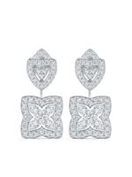 De Beers Jewellers boucles d'oreilles Enchanted Lotus en or blanc 18ct - thumbnail