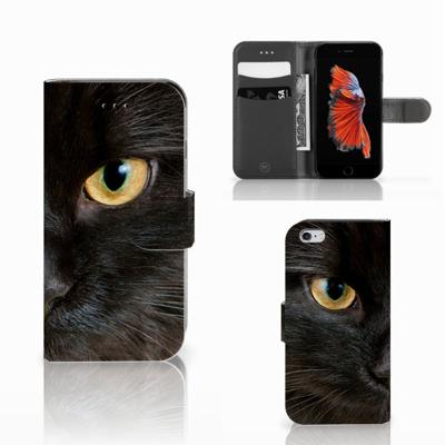Apple iPhone 6 | 6s | Telefoonhoesje | Met pasjeshouder | Zwarte Kat