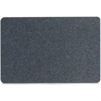 Zeller Placemats van vilt - 6x - donkergrijs - 45 x 30 cm - Rechthoekig - Borden onderleggers