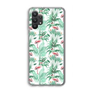 Flamingo bladeren: Samsung Galaxy A32 5G Transparant Hoesje