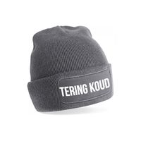 Tering koud muts unisex - one size - grijs - apres-ski muts Tering koud muts unisex - one size - grijs - apres-ski muts
