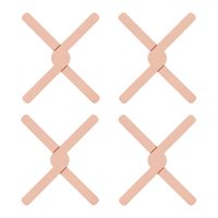 Krumble Opvouwbare siliconen pannenonderzetter - Roze - Set van 4 - thumbnail
