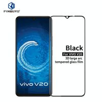Voor de Vivo V20 PINWUYO 9H 3D Gebogen full screen explosiebestendige tempered glass film(zwart)