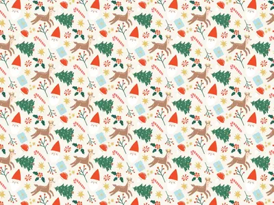 Inpakpapier Kerstmis Beige met Kerstprints (200x70cm)