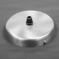 OP = OP Plafondkap Brushed staal 1 uitgang 105mm met trekontlaster