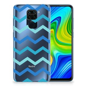 Xiaomi Redmi Note9 TPU bumper Zigzag Blauw