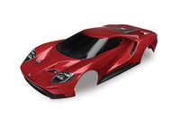 Body, Ford GT, red (painted, decals applied) (tail lights, exhaust tips, & mounting hardware (part #8314) sold separately)