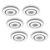 LED-inbouwspot Piccolo 3W set 6 stuks wit dimbaar