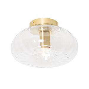 QAZQA Art Deco plafondlamp goud met glas - Ayesha