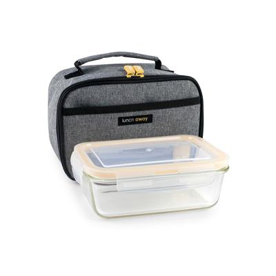 Lunchtrommel met accessoires Ibili 753401g Grijs Polyester Borosilicaatglas 21 x 13 x 14 cm Lunchtrommel met accessoires Ibili 753401g Grijs Polyester Borosilicaatglas 21 x 13 x 14 cm