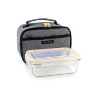 Lunchtrommel met accessoires Ibili 753401g Grijs Polyester Borosilicaatglas 21 x 13 x 14 cm