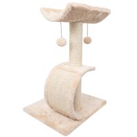 Nobleza Krabpaal met mandje en krabplank - Beige - 60 cm