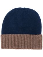 Dell'oglio bonnet en maille nervurée - Bleu