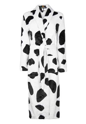 Badrock Badjas dames koeienprint - zacht fleece