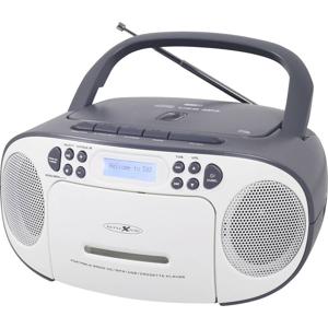 Reflexion CD-Player Radio/CD-speler DAB+, DAB, VHF (FM) AUX, CD, Cassette, USB Wit, Grijs