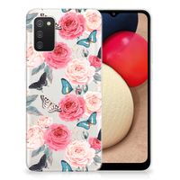 Samsung Galaxy A02s TPU Case Butterfly Roses - thumbnail
