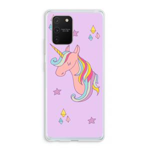 Roze eenhoorn: Samsung Galaxy S10 Lite Transparant Hoesje