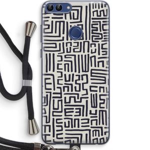 Moroccan Print: Huawei P Smart (2018) Transparant Hoesje met koord