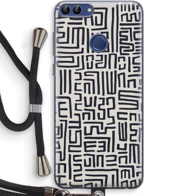 Moroccan Print: Huawei P Smart (2018) Transparant Hoesje met koord