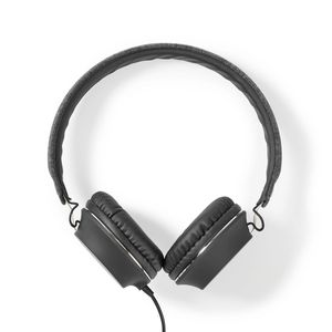 Nedis FSHP100AT hoofdtelefoon/headset Hoofdtelefoons Bedraad Hoofdband Muziek Antraciet, Zwart