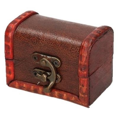Sieraden opbergkistje Vintage - 8 x 5 cm - hout - roodbruin Sieraden opbergkistje Vintage - 8 x 5 cm - hout - roodbruin
