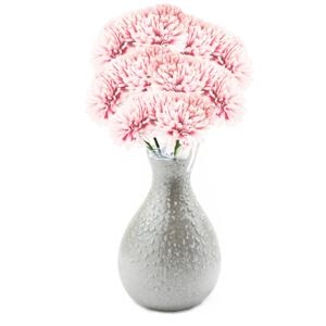 Chaks Kunstbloemen boeket dahlia - 5x - licht roze - 26 cm - bloemstuk - onderhoudsvrij